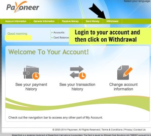 Payoneer adding bank acc 1